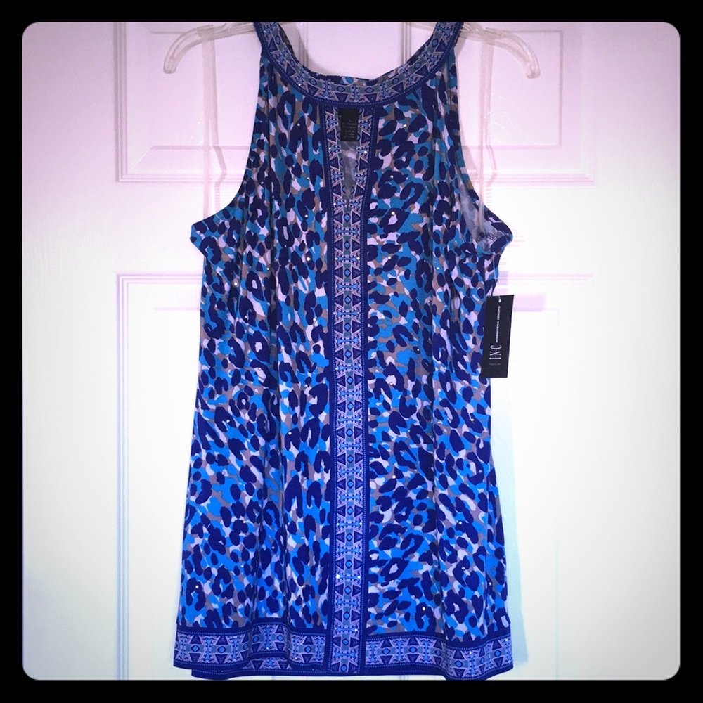 Festive Blue Leopard Shirt